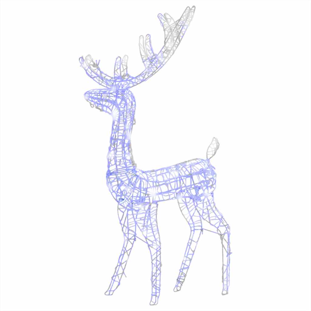 Decorazione Natalizia in Acrilico Renna 140 LED 128 cm Blu
