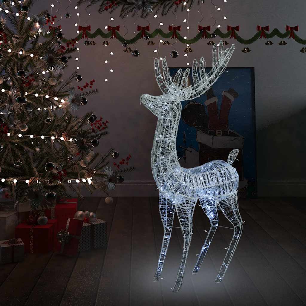 Renne di Natale XXL in Acrilico 250 LED 180cm Bianco Freddo