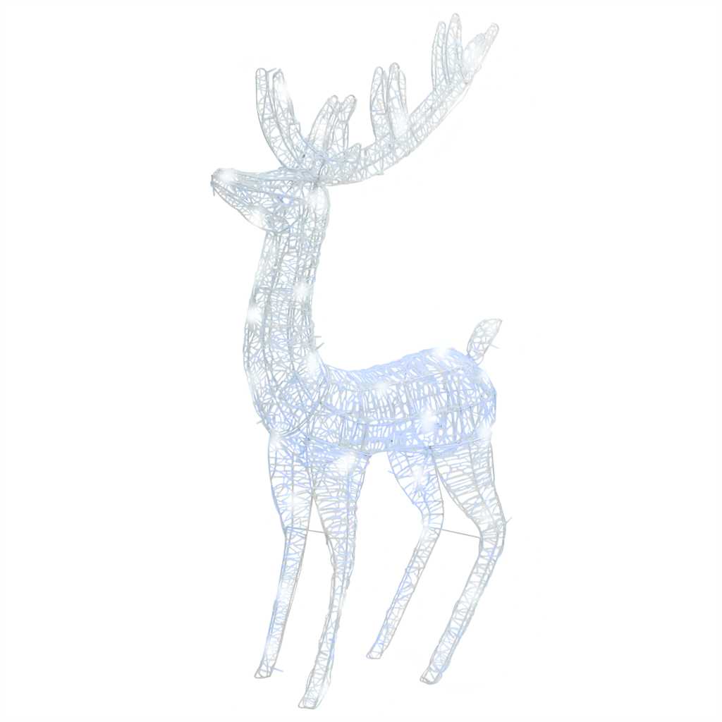 Renne di Natale XXL in Acrilico 250 LED 180cm Bianco Freddo