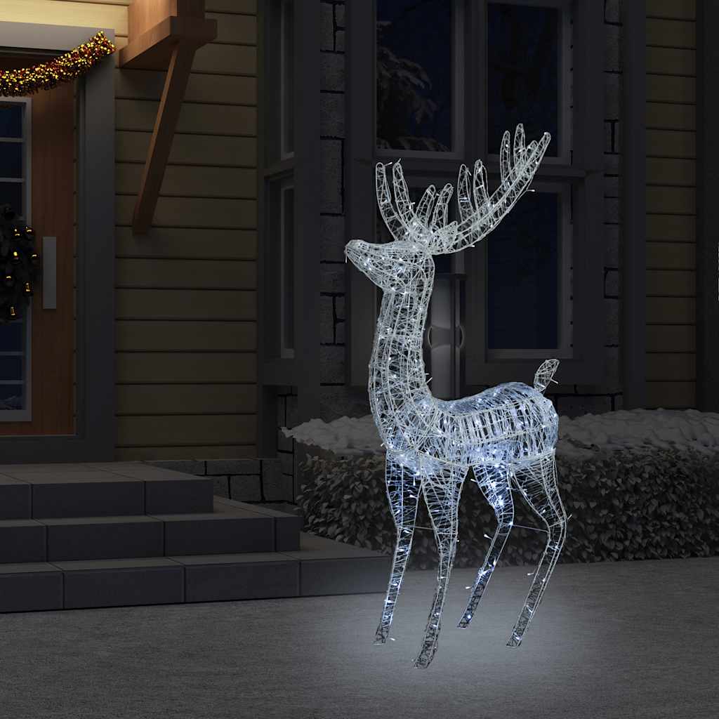 Renne di Natale XXL in Acrilico 250 LED 180cm Bianco Freddo
