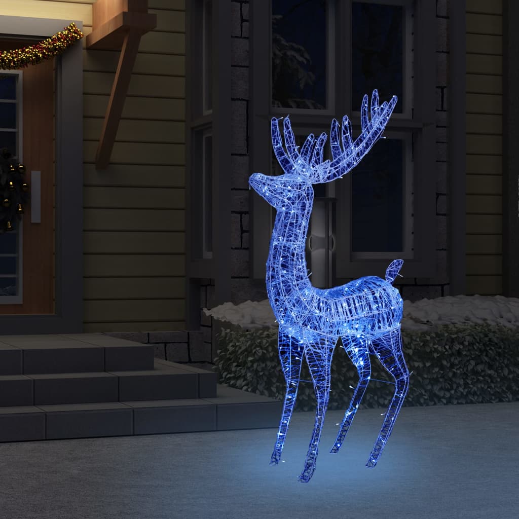 Renna di Natale XXL in Acrilico 250 LED 180 cm Blu