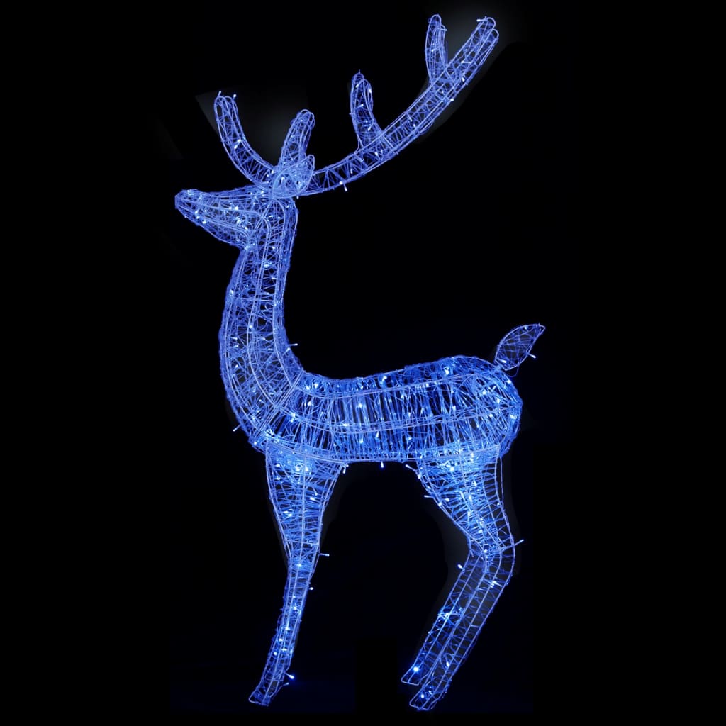 Renna di Natale XXL in Acrilico 250 LED 180 cm Blu