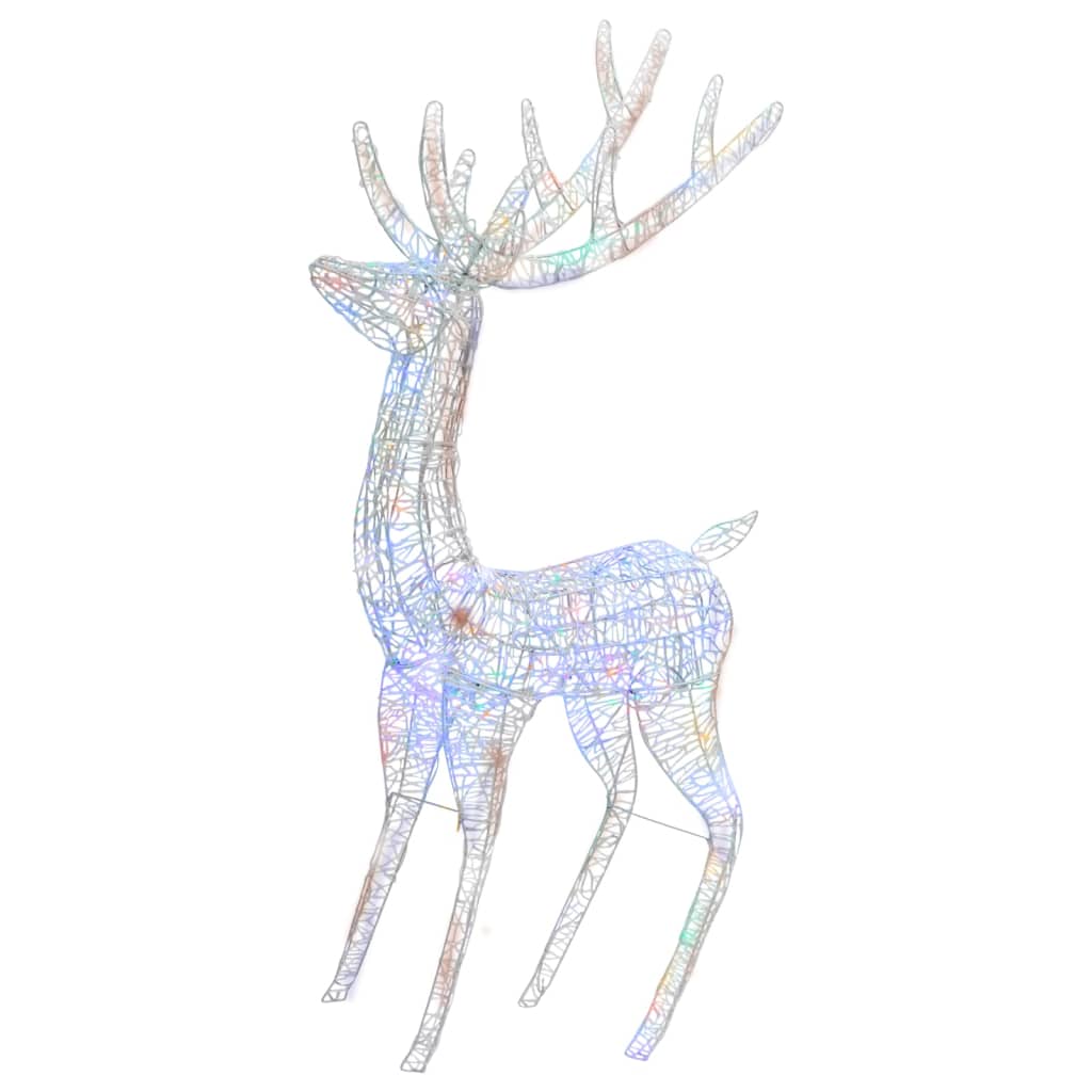 Renne di Natale XXL in Acrilico 250 LED 180 cm Colorata
