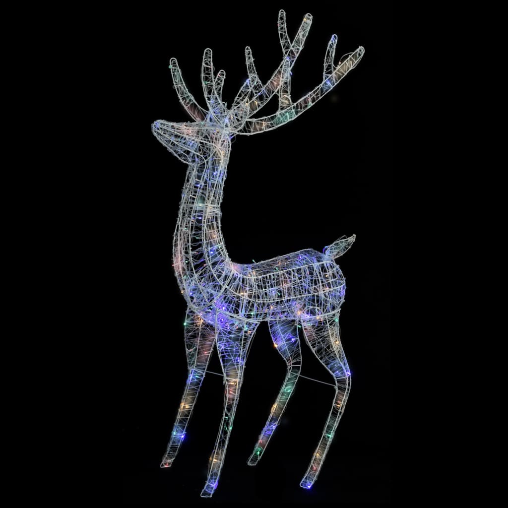 Renne di Natale XXL in Acrilico 250 LED 180 cm Colorata