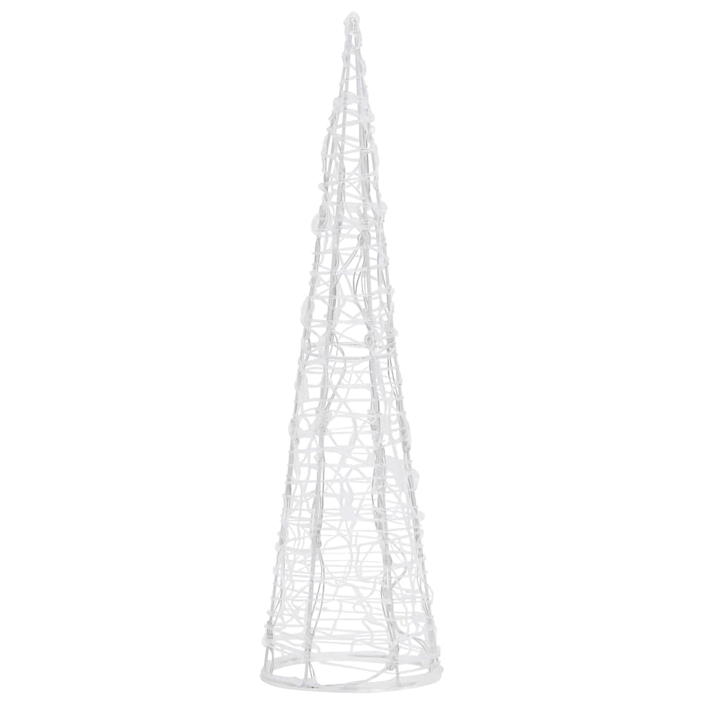 Piramide Decorativa Cono di Luce LED Acrilico Blu 60 cm