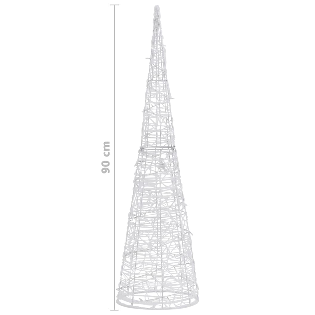Piramide Decorativa Cono di Luce LED Acrilico Colorato 90 cm