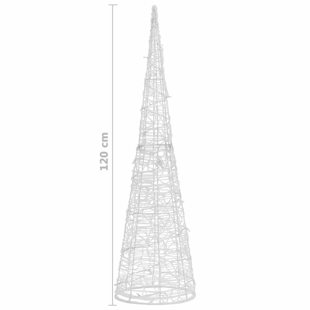 Piramide Decorativa Cono di Luce LED Acrilico Colorato 120 cm
