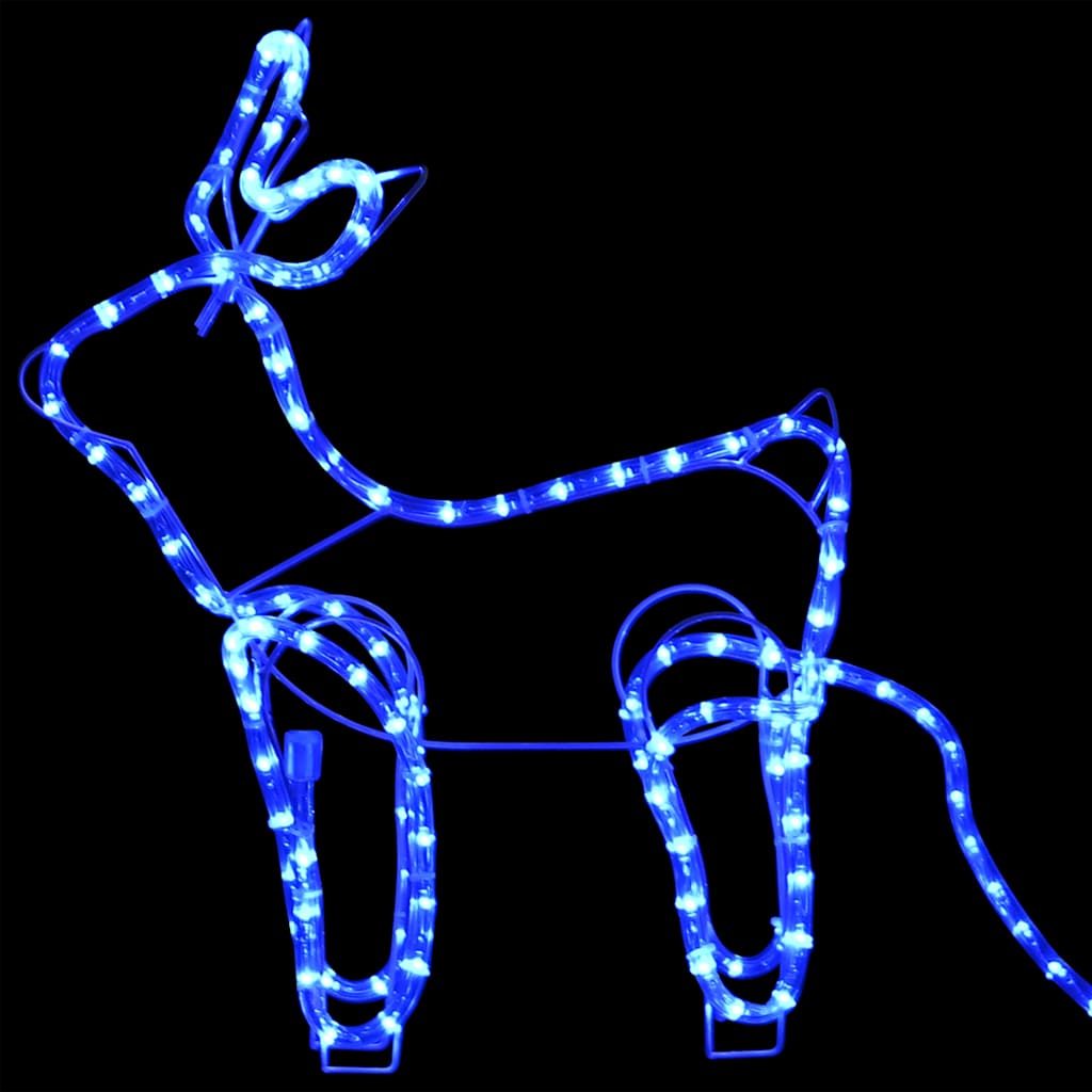 Renne e Slitta Decorazione Natalizia per Esterni 252 LED