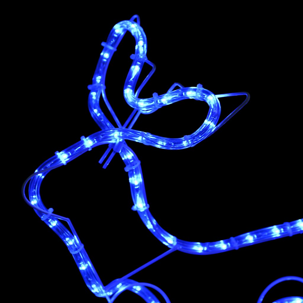 Renne e Slitta Decorazione Natalizia per Esterni 252 LED