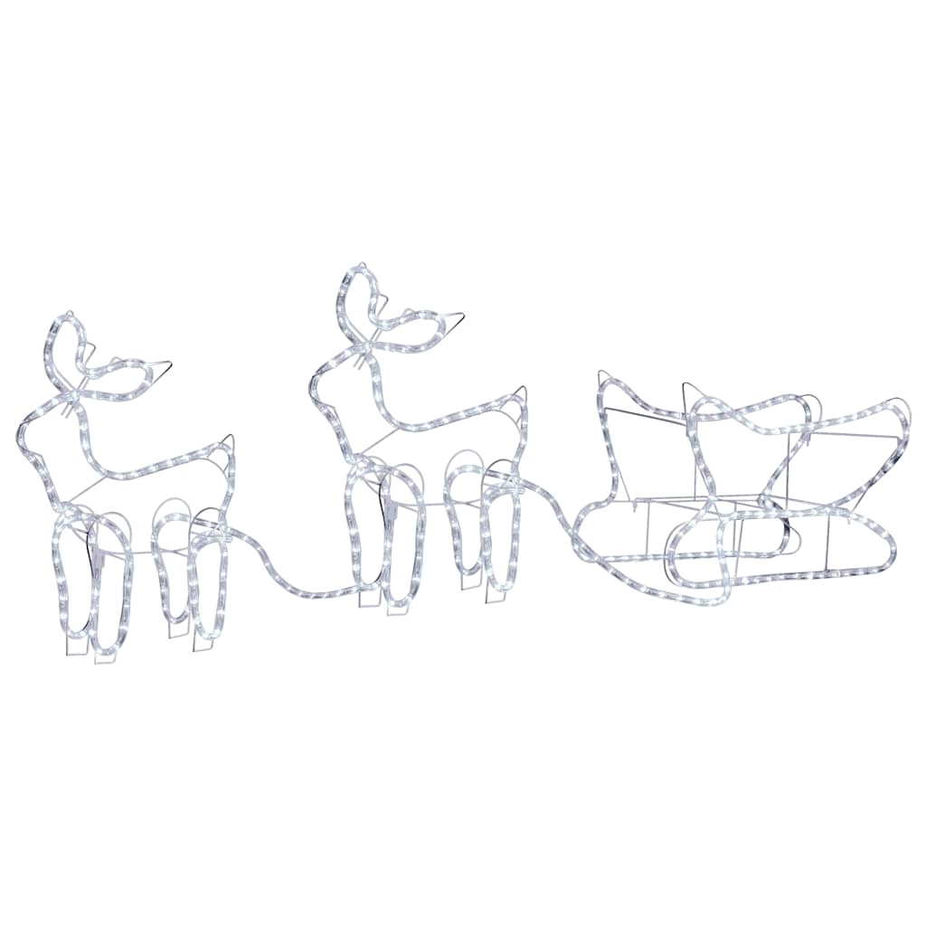 Renne e Slitta Decorazione Natalizia per Esterni 576 LED