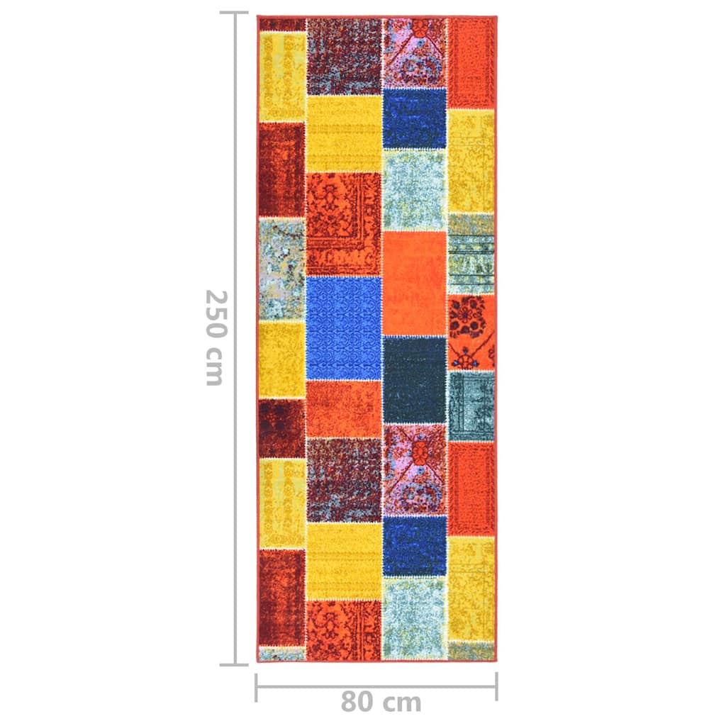 Tappeto Corsia Multicolore 80x250 cm