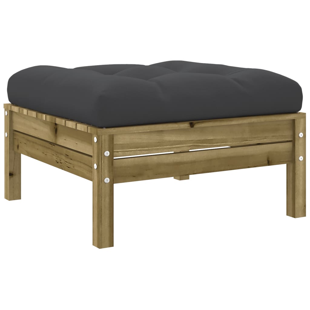Set Divani da Giardino 4pz con Cuscini Legno Impregnato di Pino