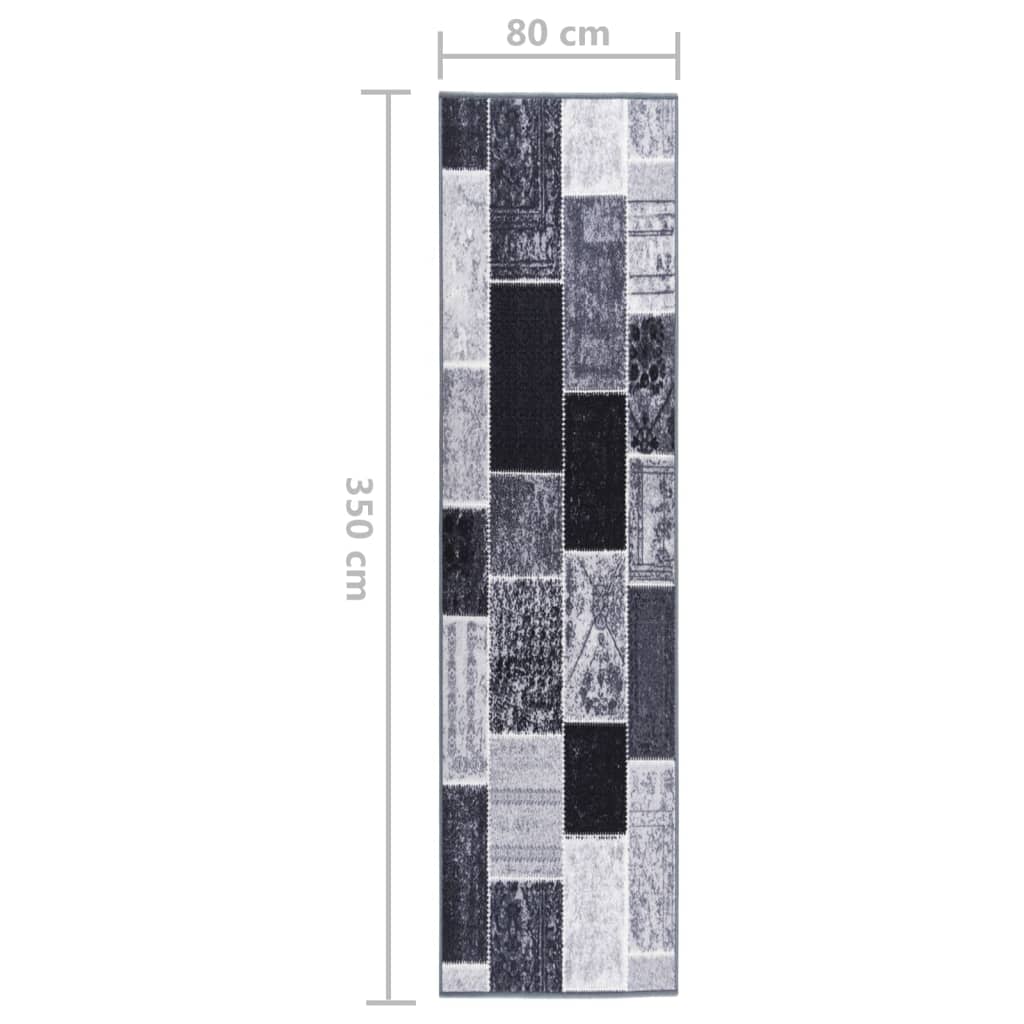 Tappeto Corsia Grigio 80x350 cm