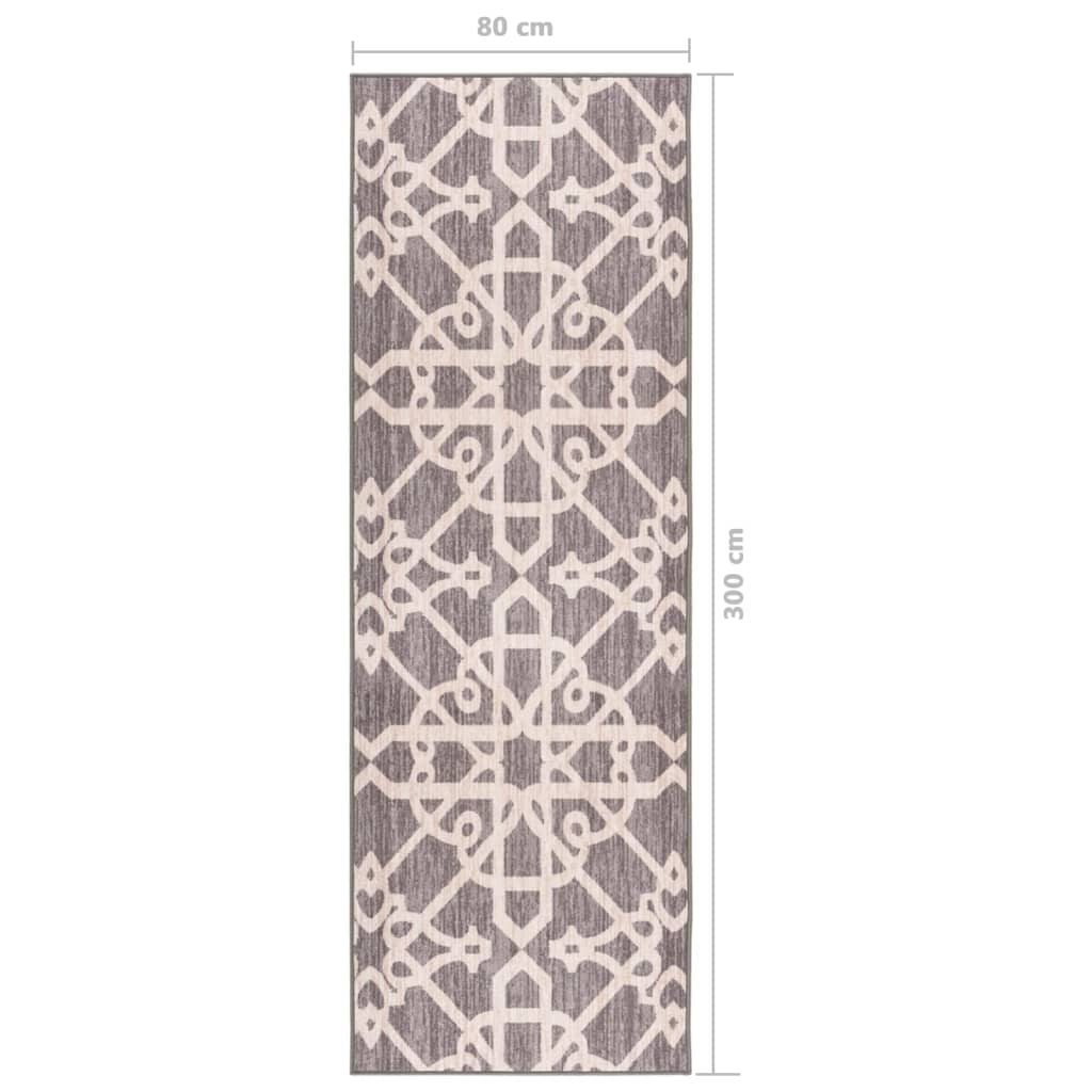 Tappeto Corsia Marrone 80x300 cm