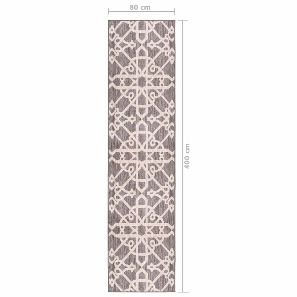 Tappeto Corsia Marrone 80x400 cm