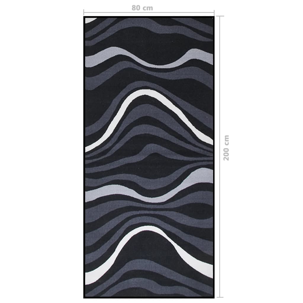 Tappeto Corsia Nero 80x200 cm
