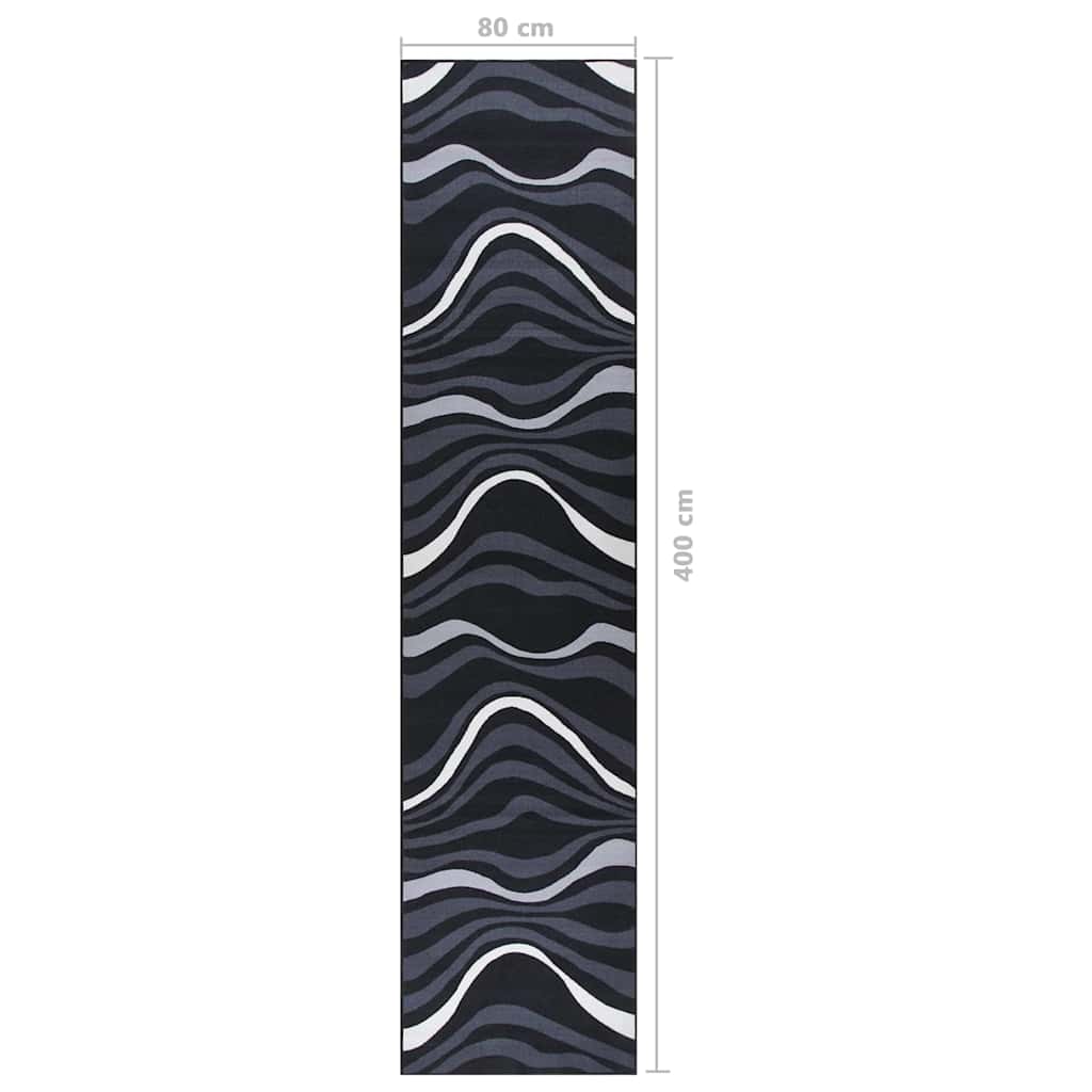 Tappeto Corsia Nera 80x400 cm