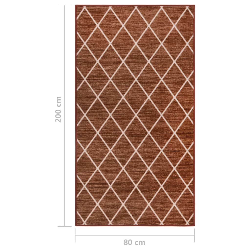 Tappeto Corsia Marrone Scuro 80x200 cm
