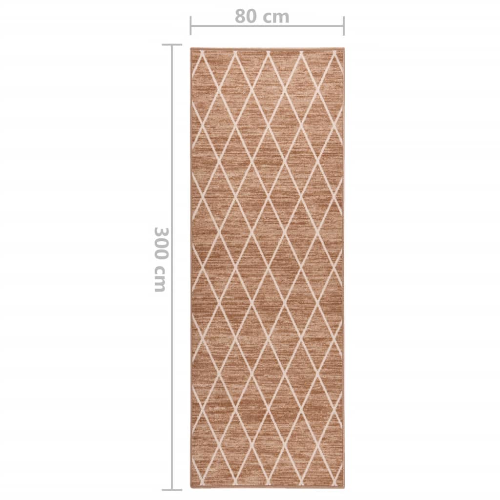 Tappeto Corsia Marrone Chiaro 80x300 cm