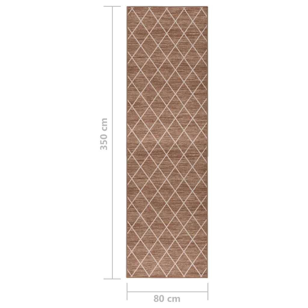 Tappeto Corsia Marrone Chiaro 80x350 cm