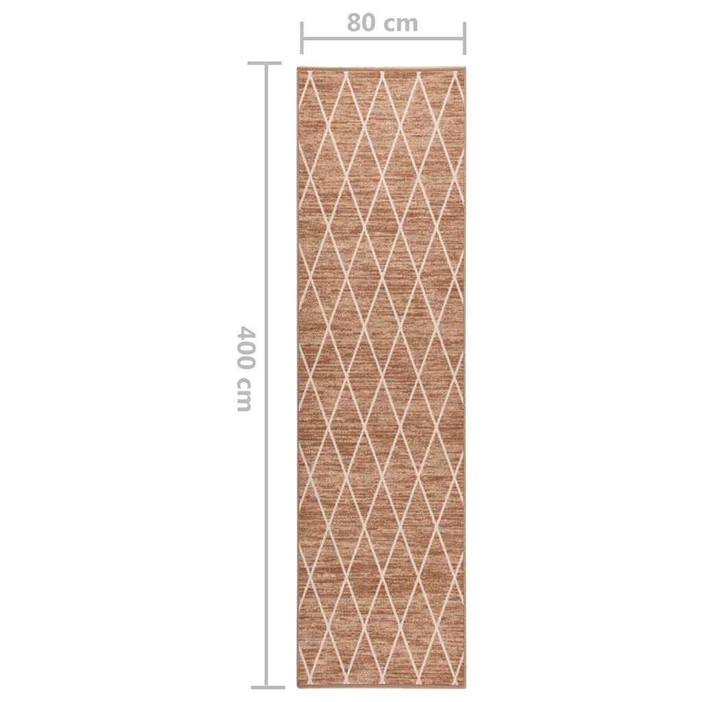 Tappeto Corsia Marrone Chiaro 80x400 cm