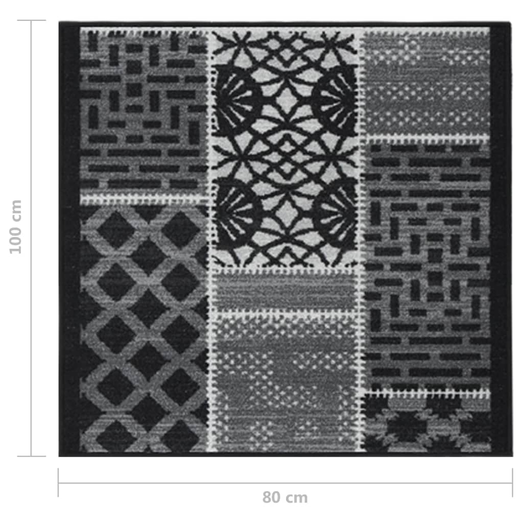 Tappeto Corsia Nero 80x100 cm