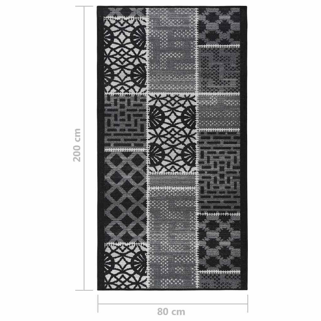 Tappeto Corsia Nero 80x200 cm