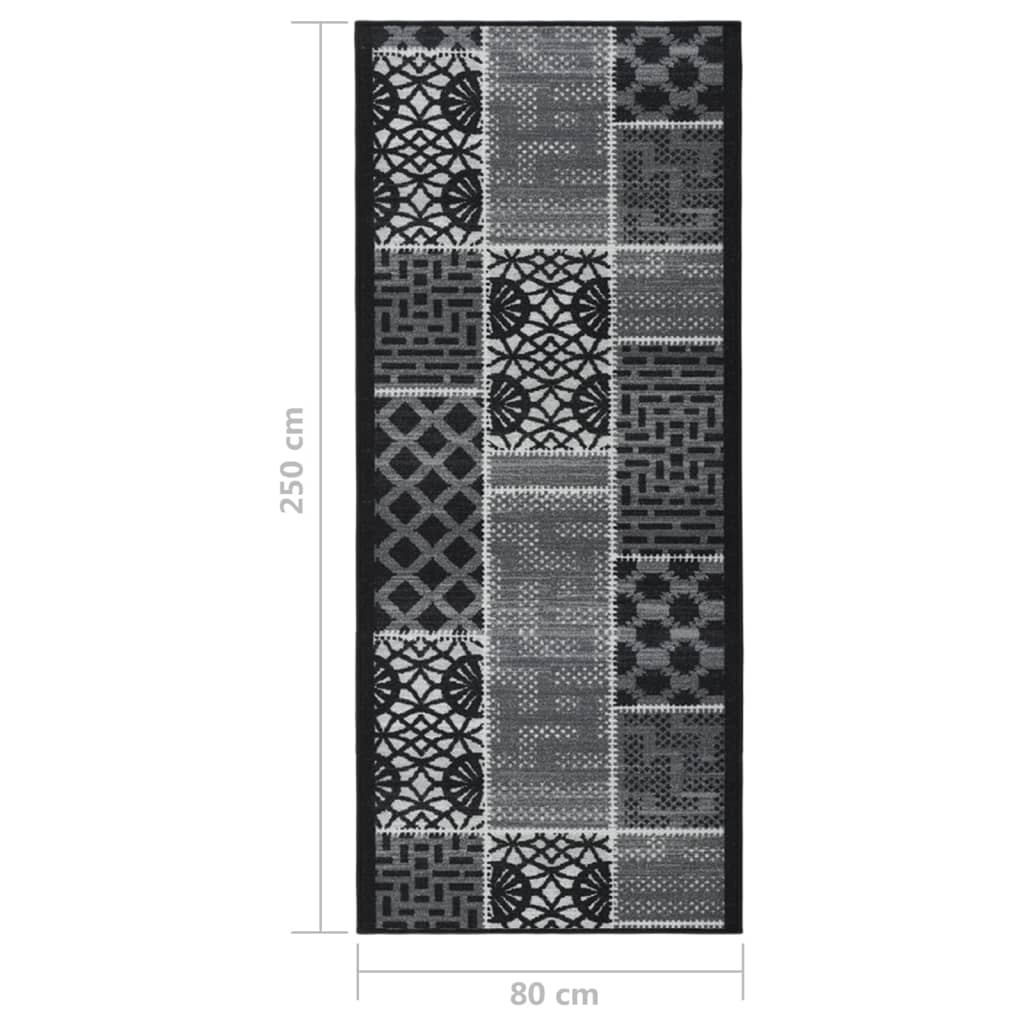 Tappeto Corsia Nero 80x250 cm