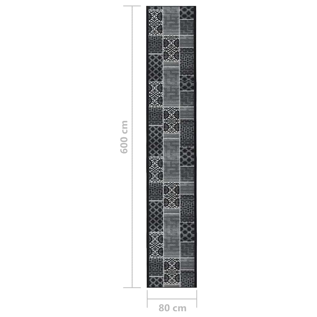 Tappeto Corsia Nera 80x600 cm