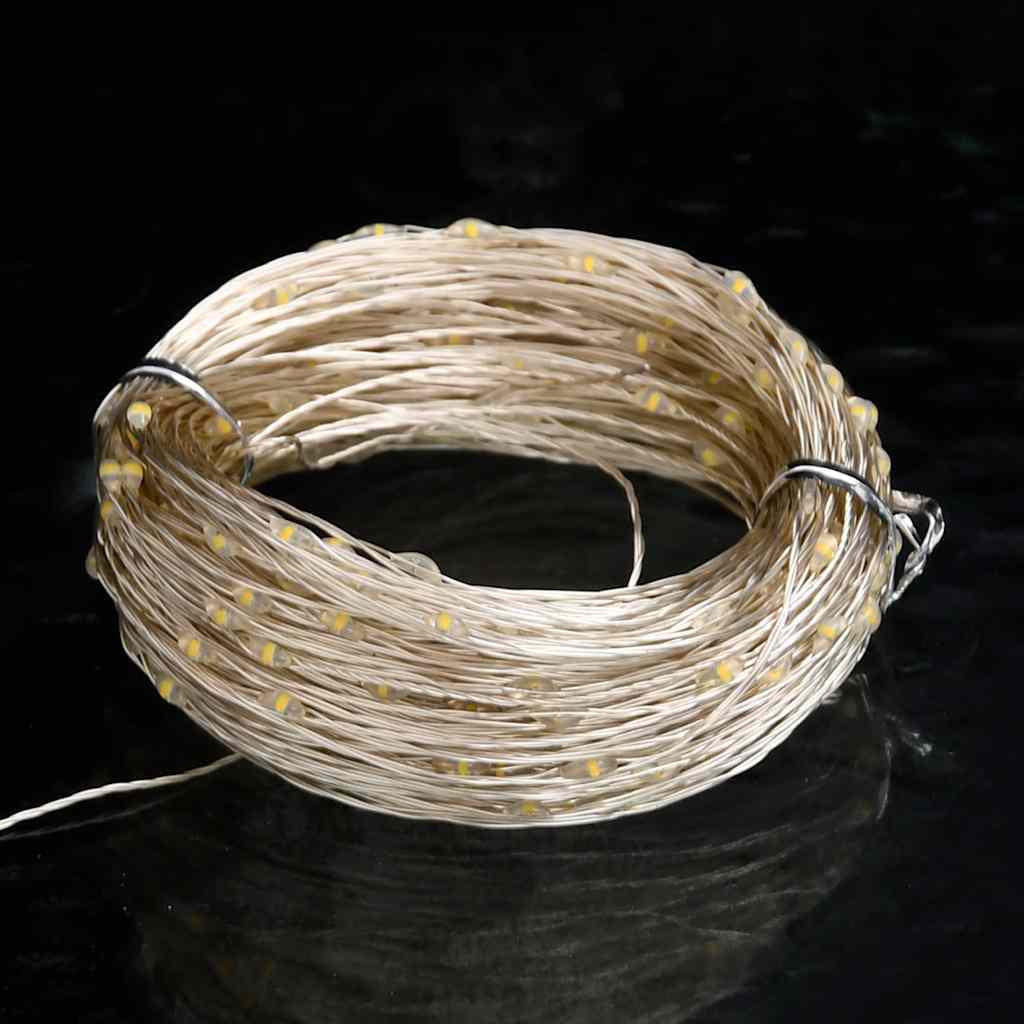 Stringa LED con 300 Luci LED Bianco Caldo 30 m PVC
