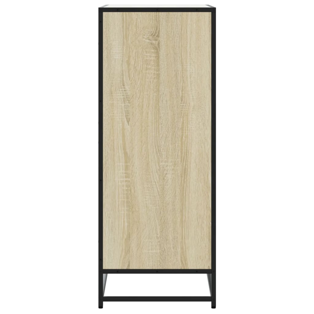 Scarpiera Rovere Sonoma 75x38x97,5 cm Legno Multistrato Metallo