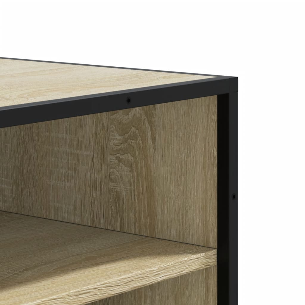 Scarpiera Rovere Sonoma 75x38x97,5 cm Legno Multistrato Metallo
