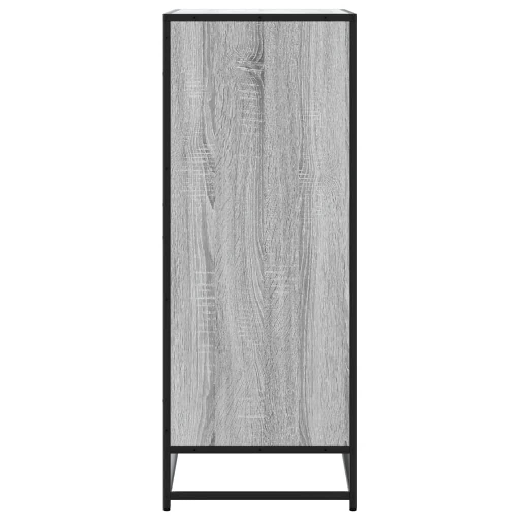 Scarpiera Grigio Sonoma 75x38x97,5 cm Legno Multistrato Metallo