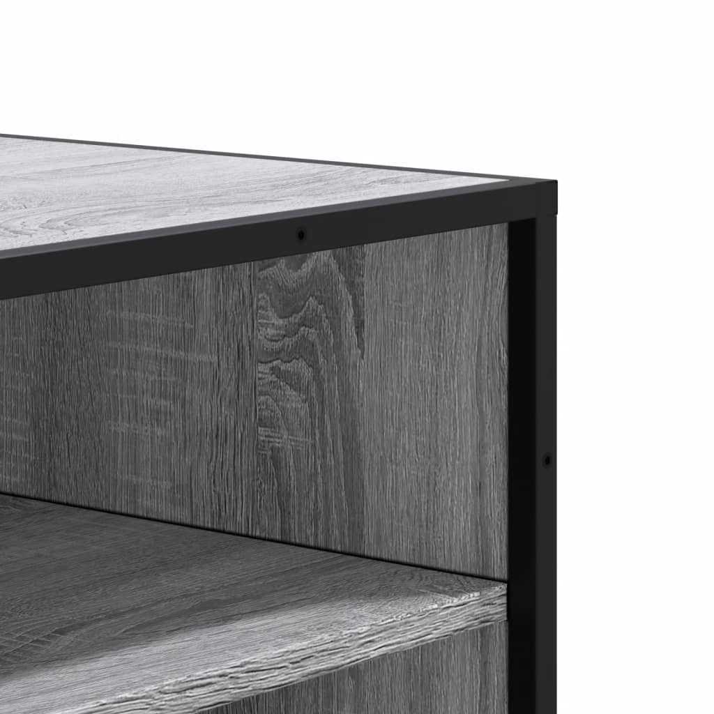 Scarpiera Grigio Sonoma 75x38x97,5 cm Legno Multistrato Metallo