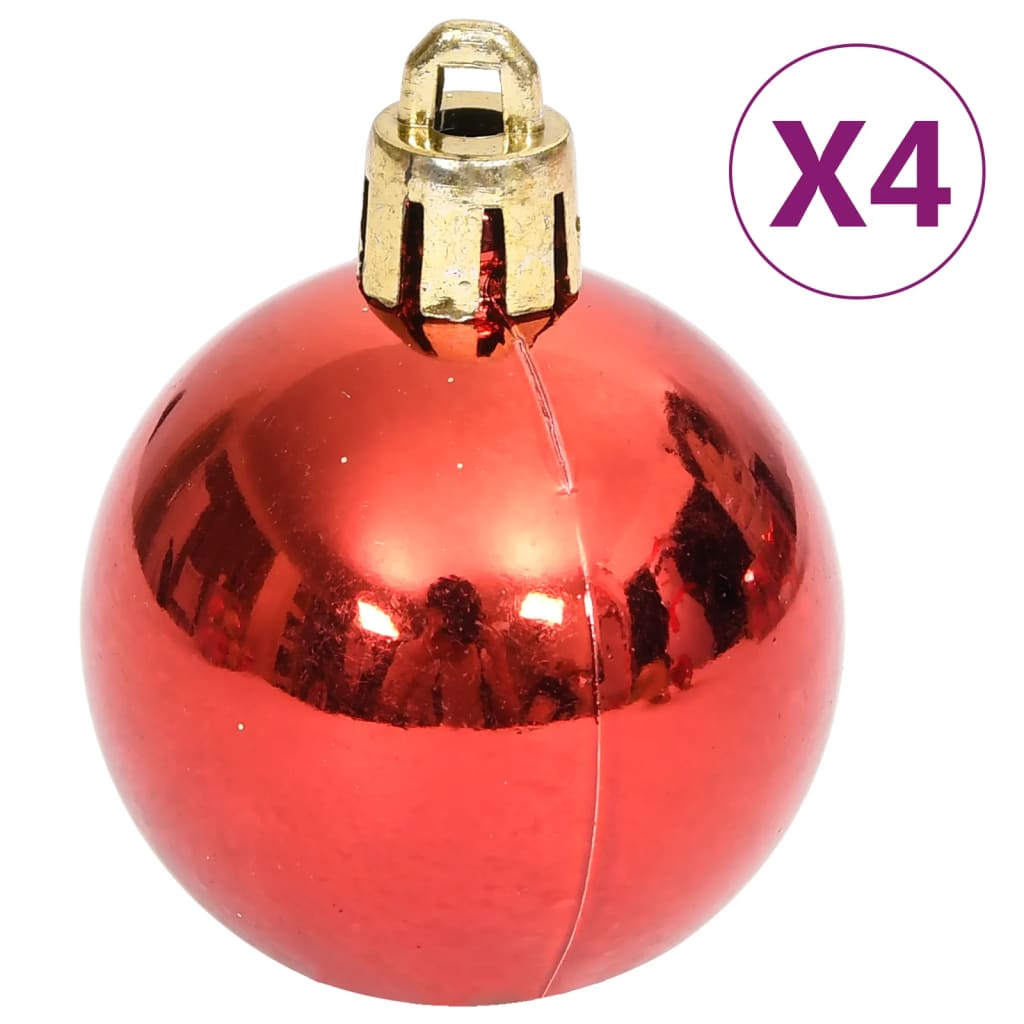 Set Addobbi di Natale 70 pz Oro e Rosso