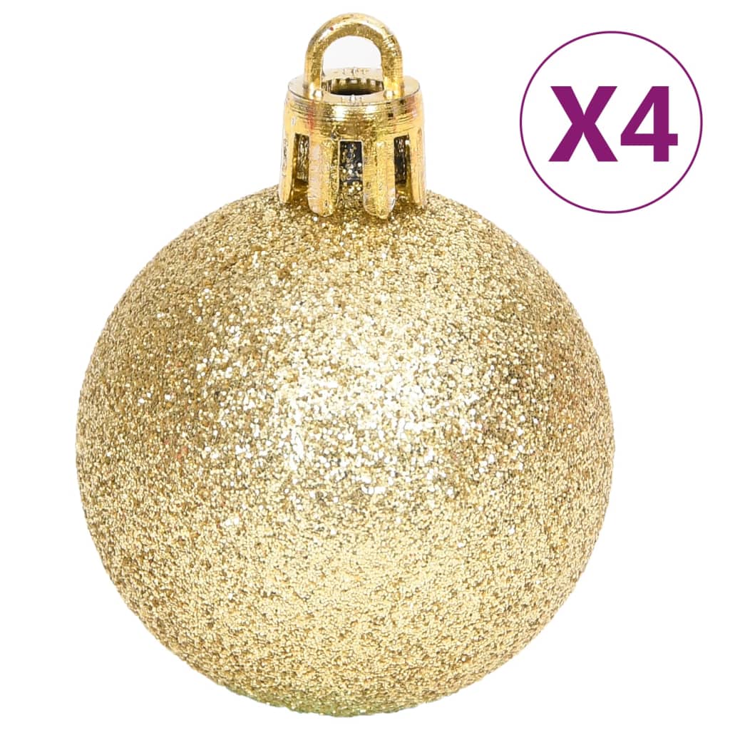 Set Addobbi di Natale 70 pz Oro e Rosso