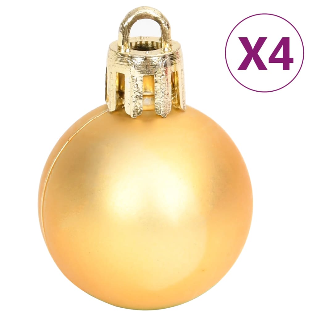 Set Addobbi di Natale 70 pz Oro e Rosso
