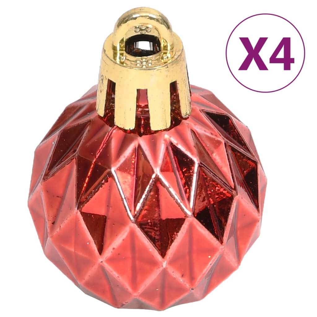 Set Addobbi di Natale 70 pz Oro e Rosso