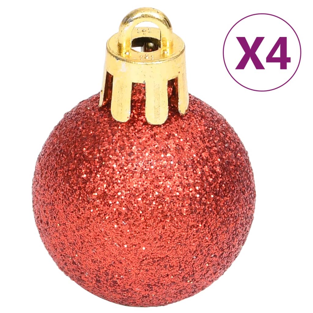 Set Addobbi di Natale 70 pz Oro e Rosso