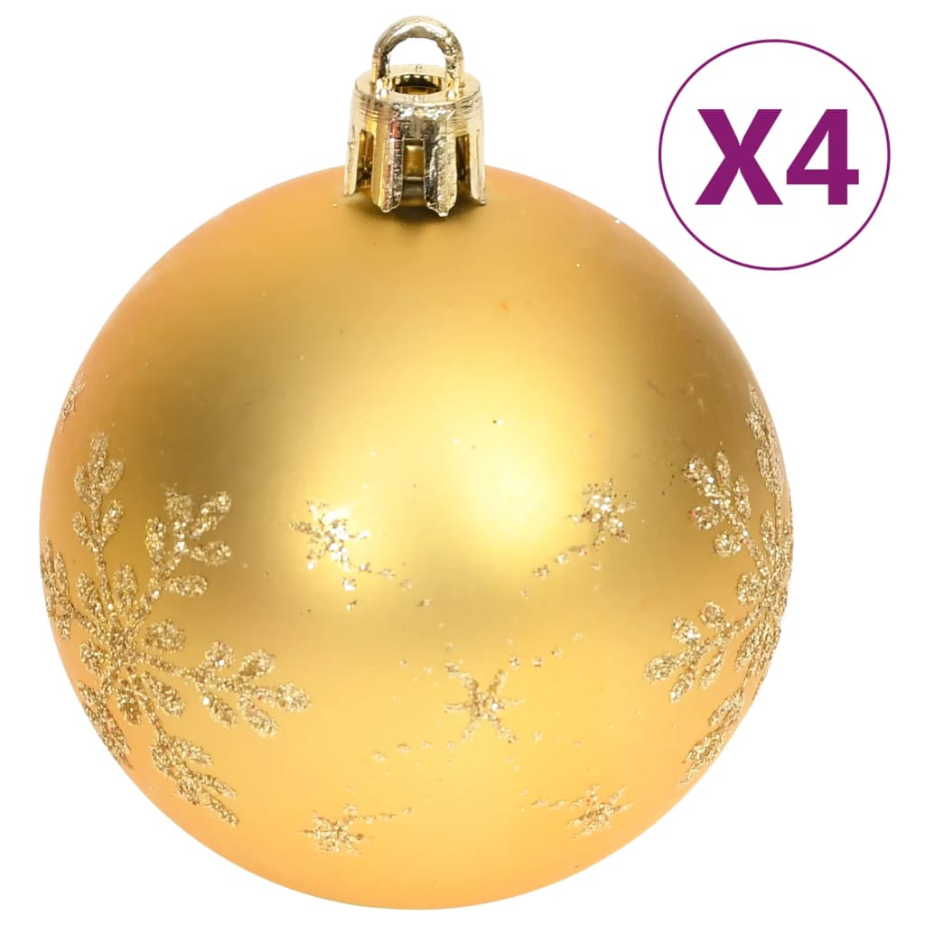 Set Addobbi di Natale 70 pz Oro e Rosso