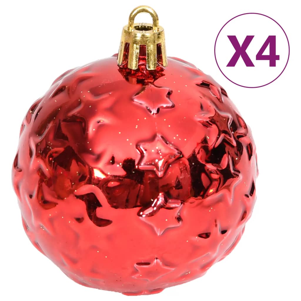 Set Addobbi di Natale 70 pz Oro e Rosso