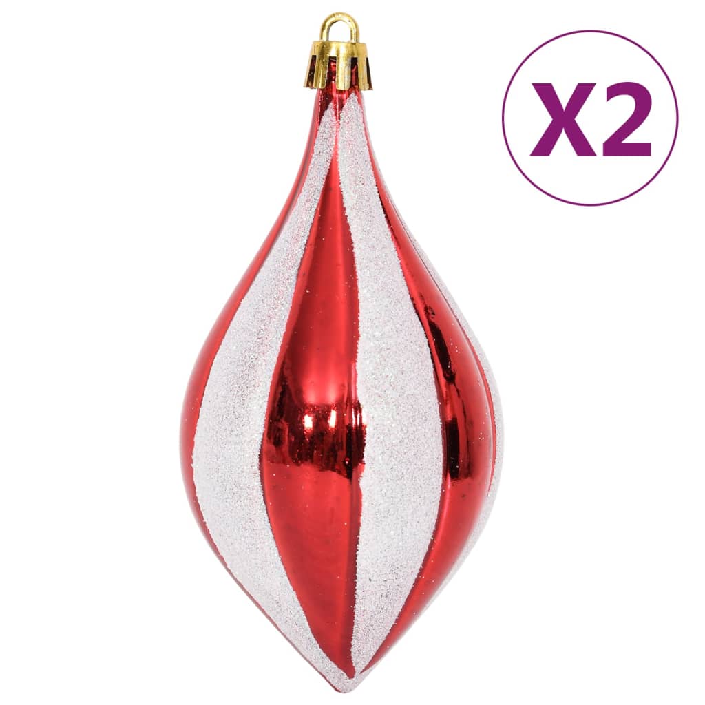 Set Addobbi di Natale 64 pz Rosso e Bianco