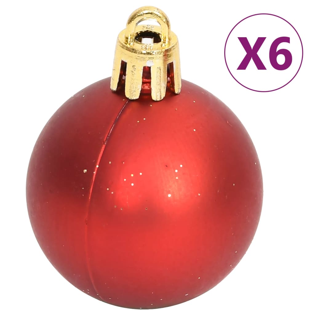 Set Addobbi di Natale 108 pz Oro e Rosso