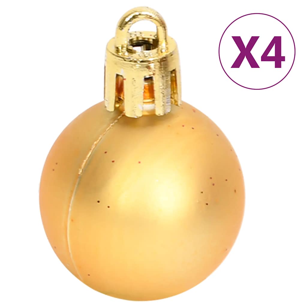 Set Addobbi di Natale 108 pz Oro e Rosso
