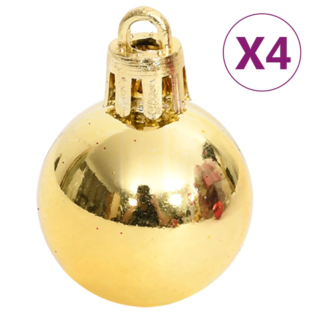 Set Addobbi di Natale 108 pz Oro e Rosso