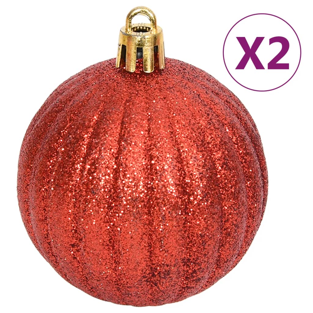 Set Addobbi di Natale 108 pz Oro e Rosso