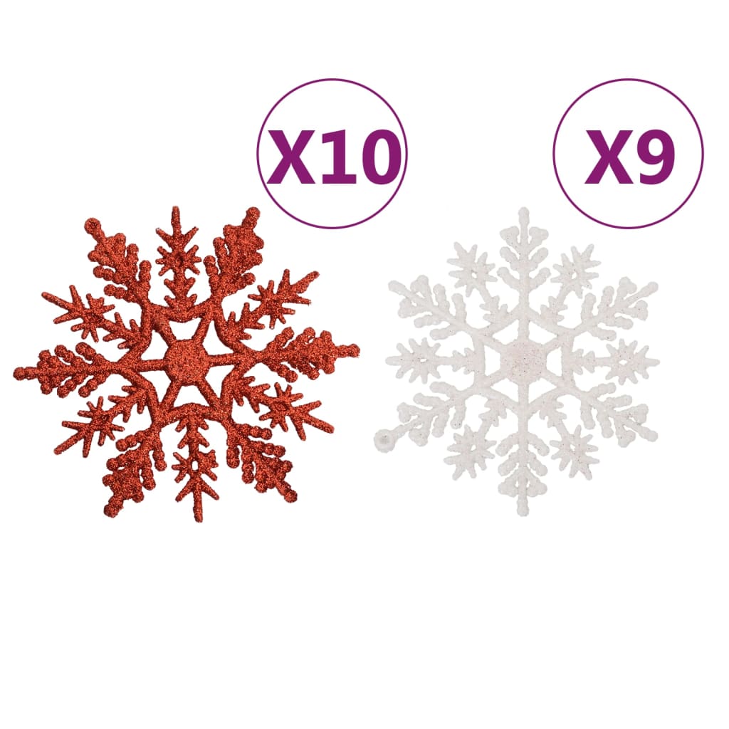 Set Addobbi di Natale 108 pz Rosso e Bianco