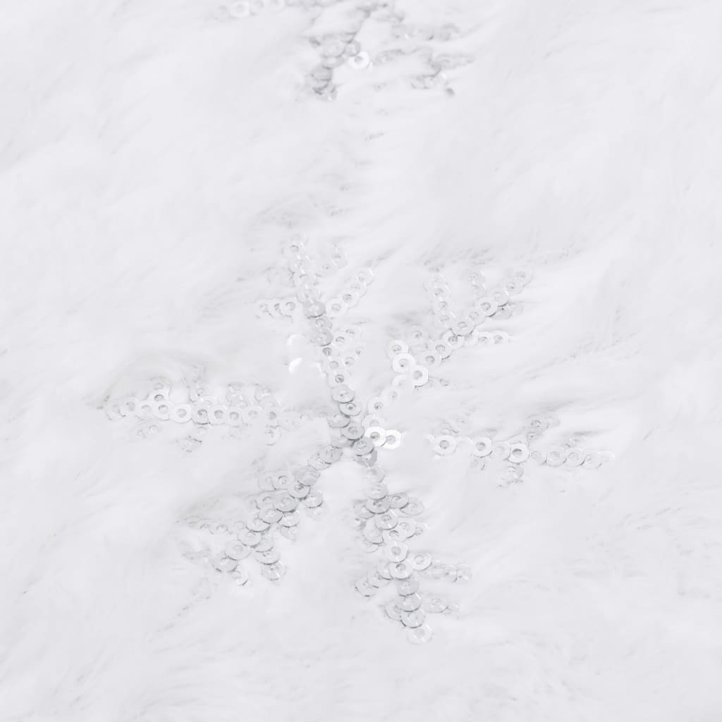 Gonna per albero di Natale di lusso bianca 150 cm in pelliccia sintetica