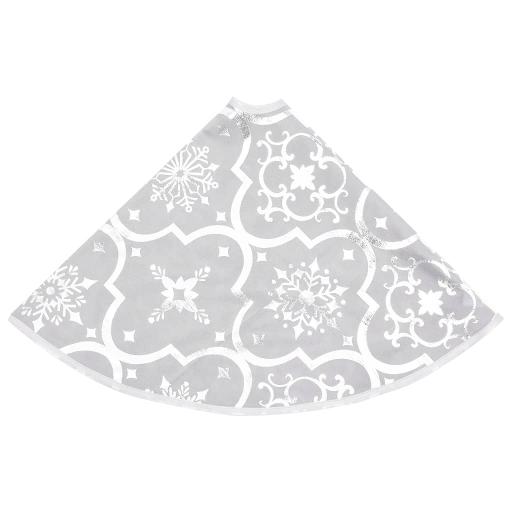 Gonna Albero Natale Raffinata con Calza Bianca Tessuto 90 cm