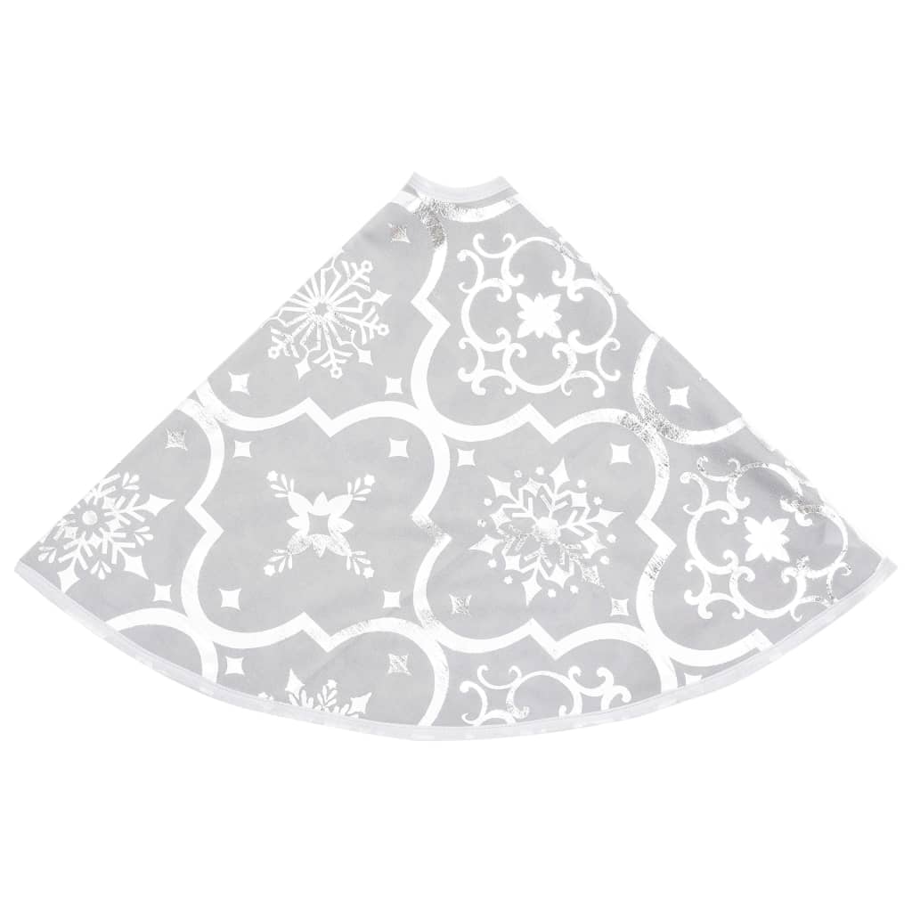 Gonna Albero Natale Raffinata con Calza Bianca Tessuto 122 cm